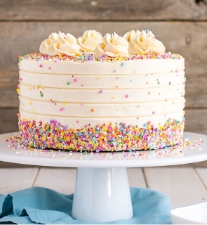 Vanilla Sprinkles Cake